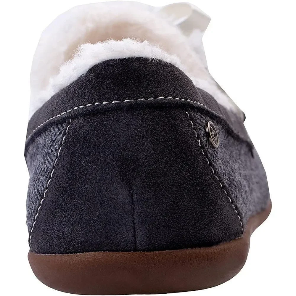 Waco Spenco girl's Grey Hearth Faux Furr Birch Slip Resistant Shoes Size 6